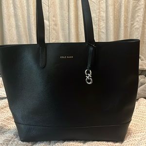 NWOT Cole Haan Huge Black Pebble Leather Paloma Tote